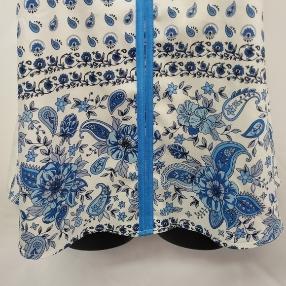 Valleygirl Women's Blue And White Tank Top Size 10 - Picture 5 of 10